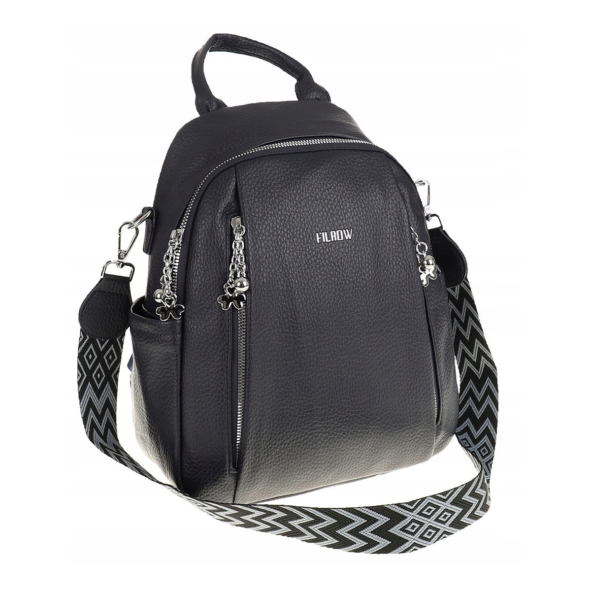 Torebka Damska Modny Plecak Teczka Miejska Shoper Ramię 0976 Blue