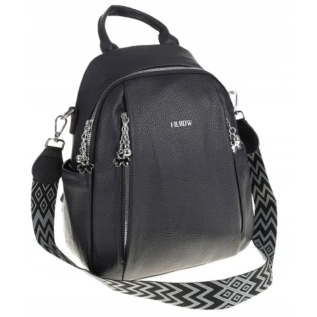 Torebka Damska Modny Plecak Teczka Miejska Shoper Ramię 0976 Blue