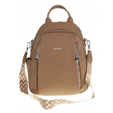 Torebka Damska Modny Plecak Teczka Miejska Shoper Ramię 0976 D.Khaki