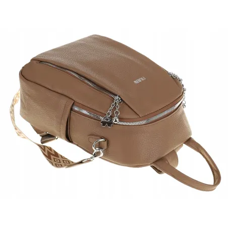 Torebka Damska Modny Plecak Teczka Miejska Shoper Ramię 0976 D.Khaki