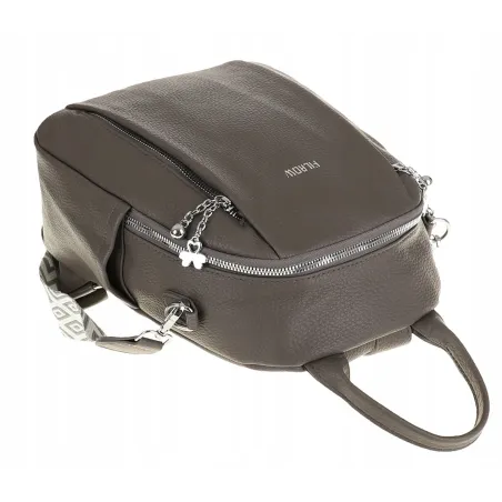 Torebka Damska Modny Plecak Teczka Miejska Shoper Ramię 0976 Grey