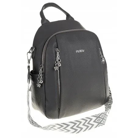 Torebka Damska Modny Plecak Teczka Miejska Shoper Ramię 0976 D.Grey