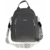 Torebka Damska Modny Plecak Teczka Miejska Shoper Ramię 0976 D.Grey