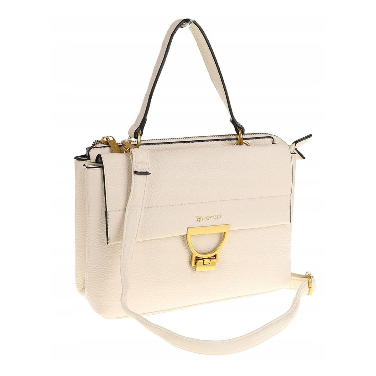 YY Coveri Włoska Marka Torebka do Ręki kuferek Listonoszka CJLTU1492 Beige