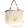 YY Coveri Włoska Marka Torebka do Ręki kuferek Listonoszka CJLTU1492 Beige