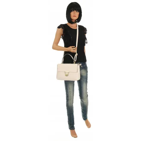 YY Coveri Włoska Marka Torebka do Ręki kuferek Listonoszka CJLTU1492 Beige
