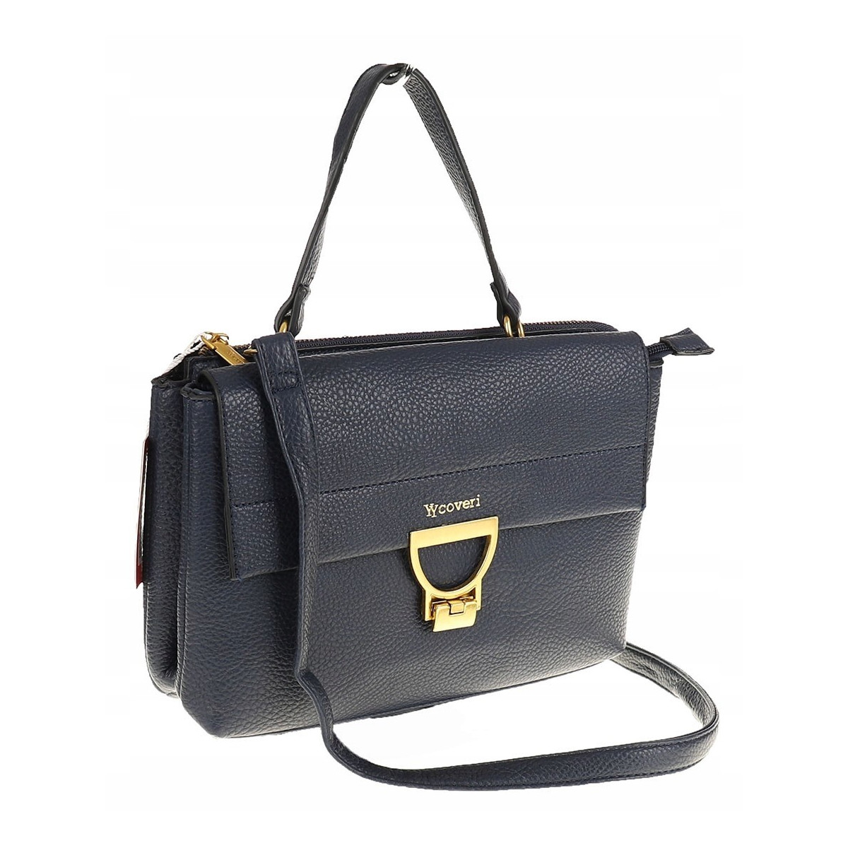 YY Coveri Włoska Marka Torebka do Ręki kuferek Listonoszka CJLTU1492 Blue