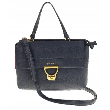 YY Coveri Włoska Marka Torebka do Ręki kuferek Listonoszka CJLTU1492 Blue