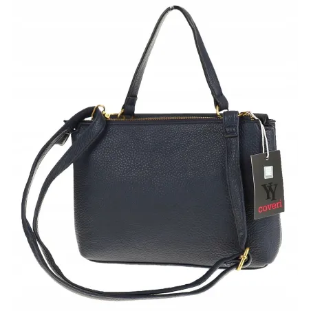 YY Coveri Włoska Marka Torebka do Ręki kuferek Listonoszka CJLTU1492 Blue
