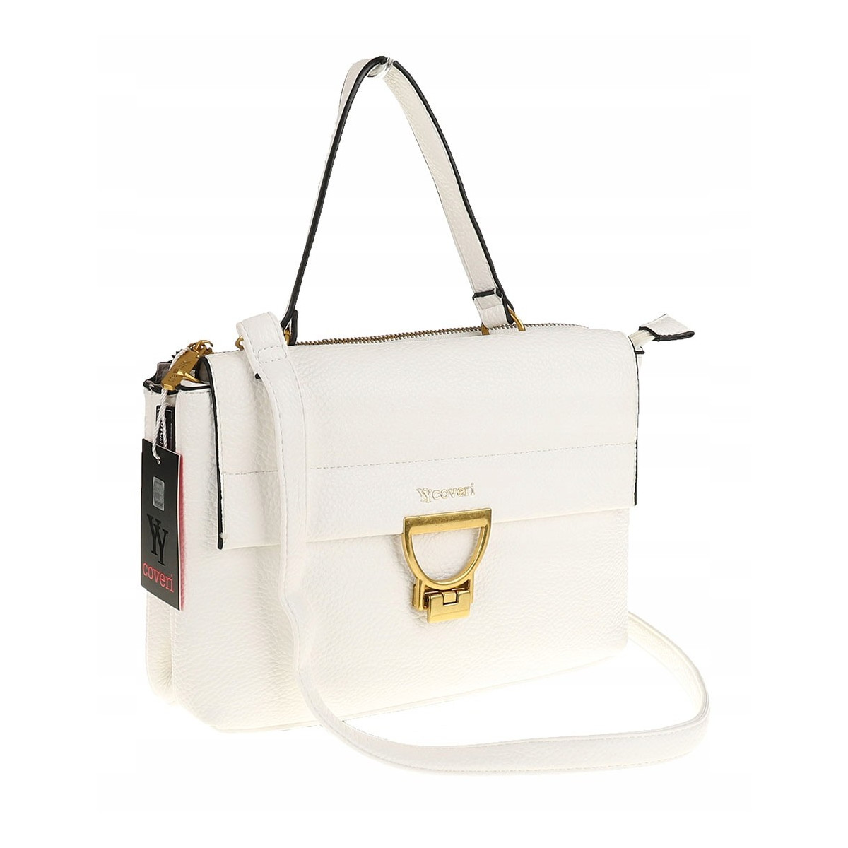 YY Coveri Włoska Marka Torebka do Ręki kuferek Listonoszka CJLTU1492 White