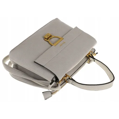 YY Coveri Włoska Marka Torebka do Ręki kuferek Listonoszka CJLTU1492 Grey