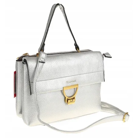 YY Coveri Włoska  Marka Torebka do Ręki kuferek Listonoszka CJLTU1492 Silver