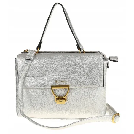YY Coveri Włoska  Marka Torebka do Ręki kuferek Listonoszka CJLTU1492 Silver