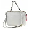 YY Coveri Włoska  Marka Torebka do Ręki kuferek Listonoszka CJLTU1492 Silver