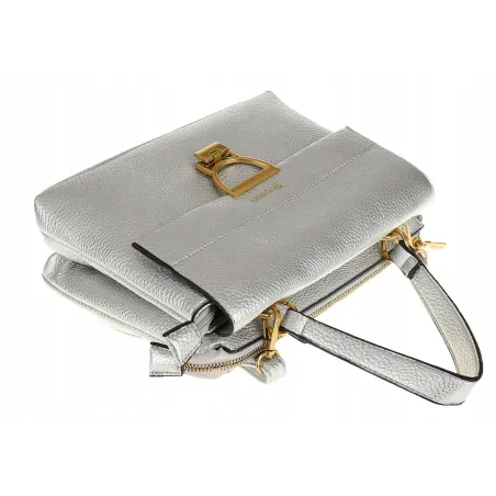 YY Coveri Włoska  Marka Torebka do Ręki kuferek Listonoszka CJLTU1492 Silver