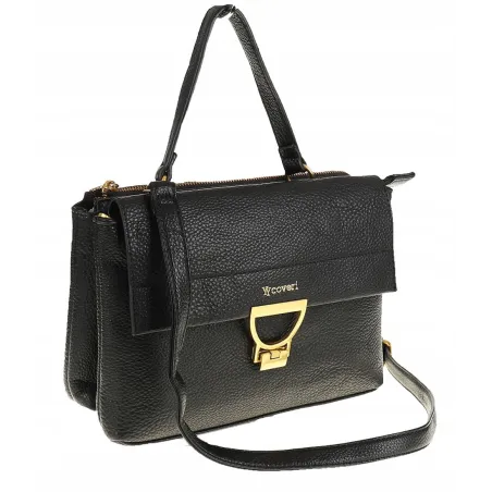 YY Coveri Włoska  Marka Torebka do Ręki kuferek Listonoszka CJLTU1492 Black