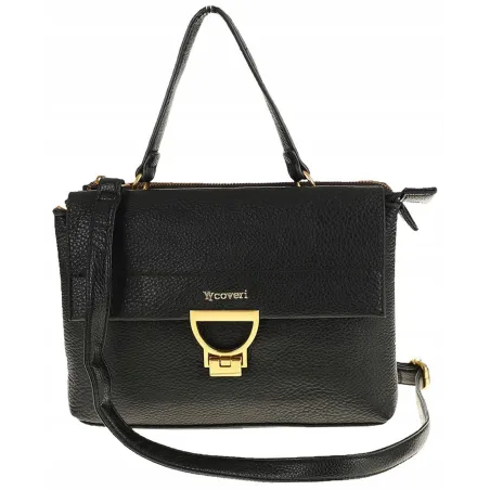 YY Coveri Włoska  Marka Torebka do Ręki kuferek Listonoszka CJLTU1492 Black