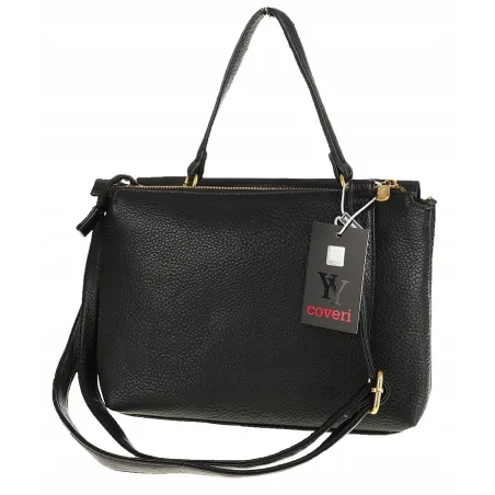 YY Coveri Włoska  Marka Torebka do Ręki kuferek Listonoszka CJLTU1492 Black