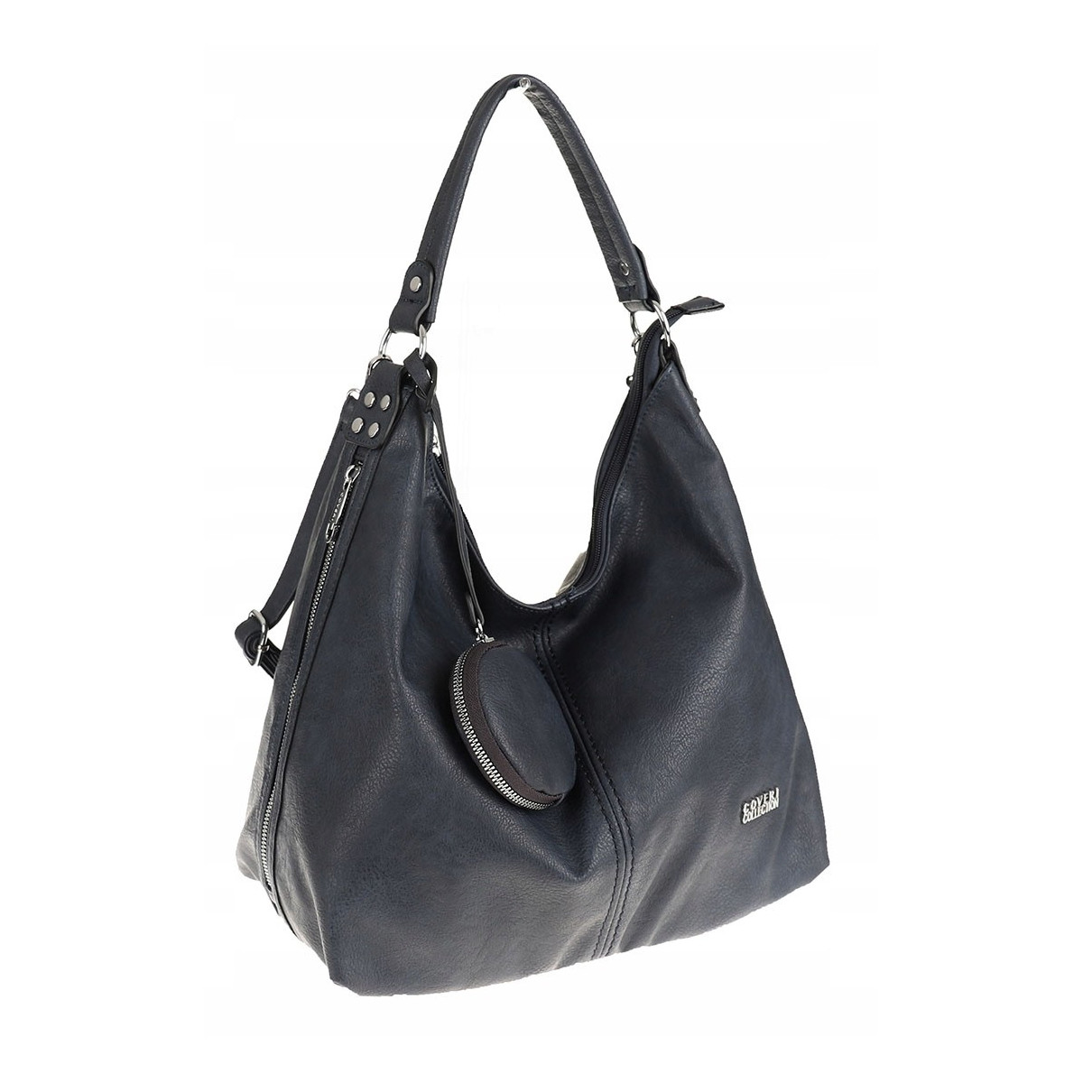 Coveri Collection Włoska Marka  Torebka Damska Listonoszka Worek CC80345 Blue