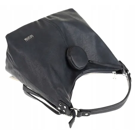 Coveri Collection Włoska Marka  Torebka Damska Listonoszka Worek CC80345 Blue