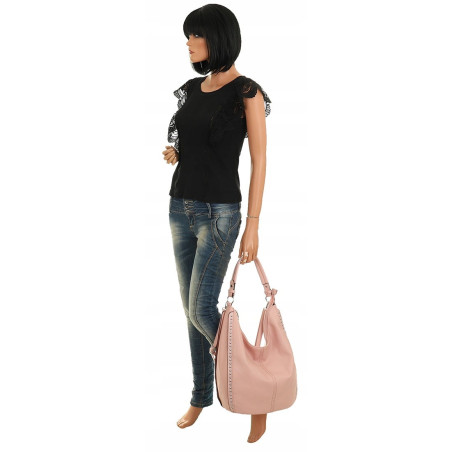 The Grace bags Elegancka Torebka worek listonoszka LH2581 Pink