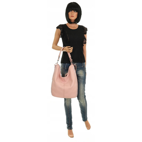 The Grace bags Elegancka Torebka worek listonoszka LH2581 Pink