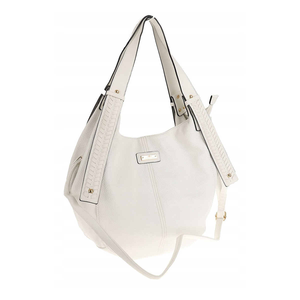 CHARRO Włoska Marka Torebka Listonoszka Worek na Ramię Shopper CH202319 White