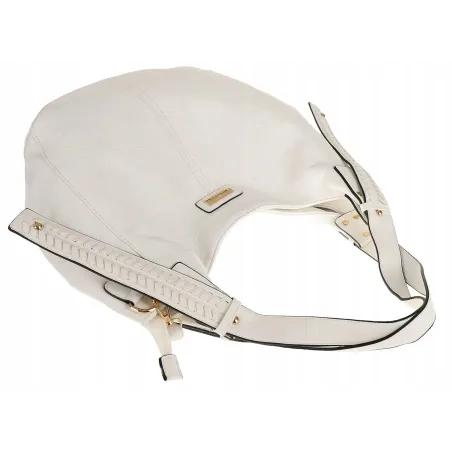 CHARRO Włoska Marka Torebka Listonoszka Worek na Ramię Shopper CH202319 White