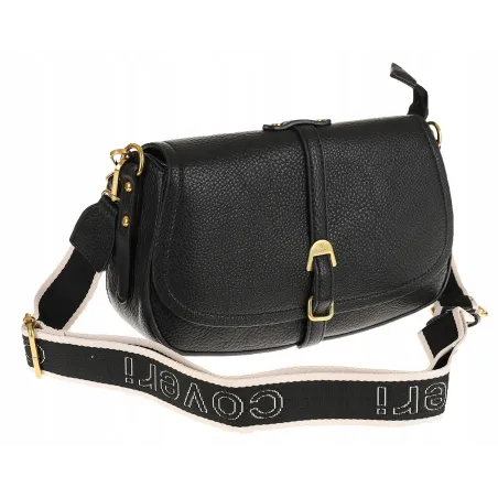 YYcoveri Włoska Marka Torebka Damska Kuferek Listonoszka na Ramę CJL502031 Black