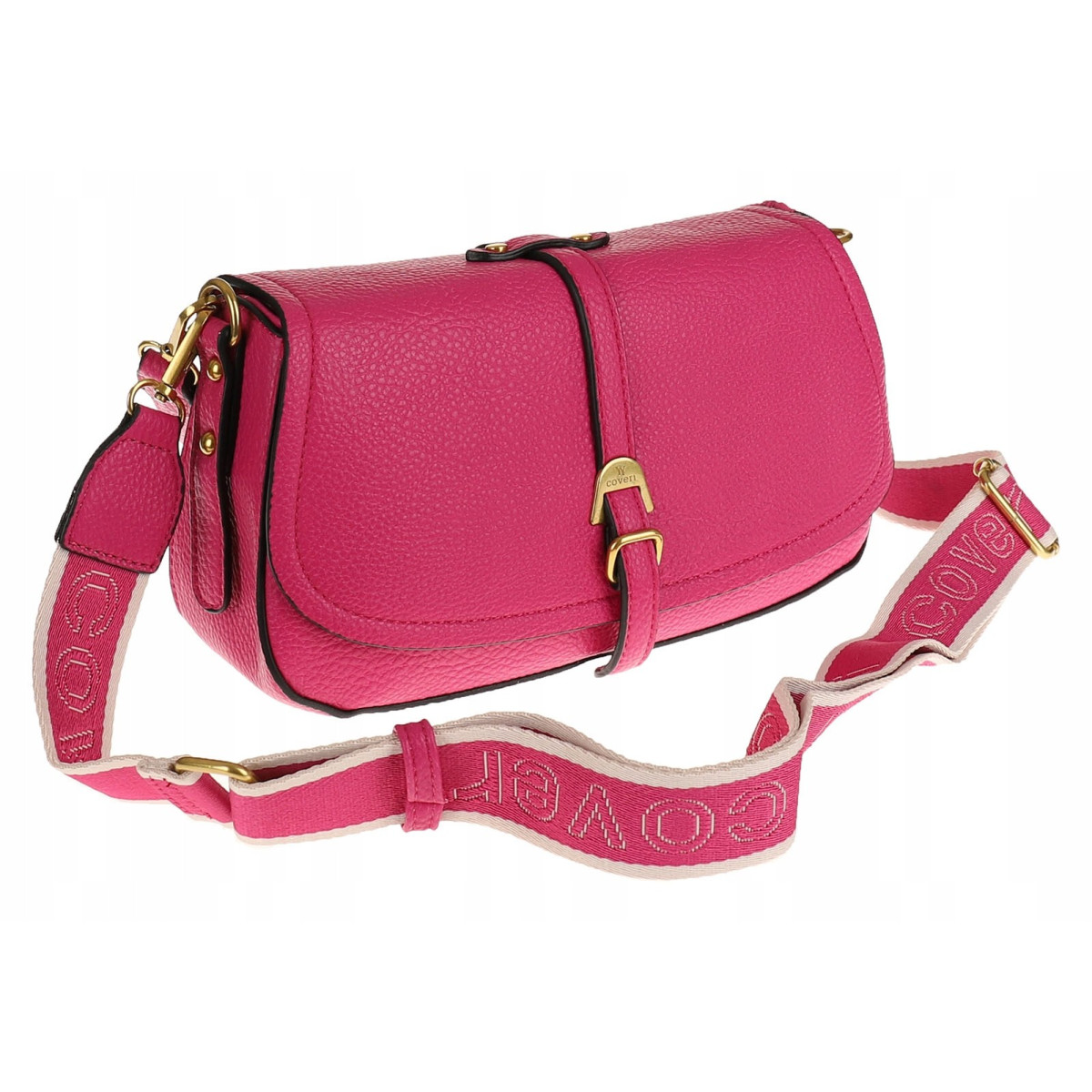 YYcoveri Włoska Marka  Torebka Damska Kuferek Listonoszka naRamę CJL502031 Fuchsia