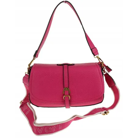 YYcoveri Włoska Marka  Torebka Damska Kuferek Listonoszka naRamę CJL502031 Fuchsia