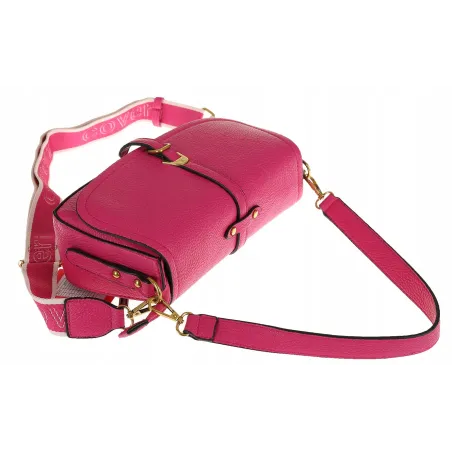 YYcoveri Włoska Marka  Torebka Damska Kuferek Listonoszka naRamę CJL502031 Fuchsia