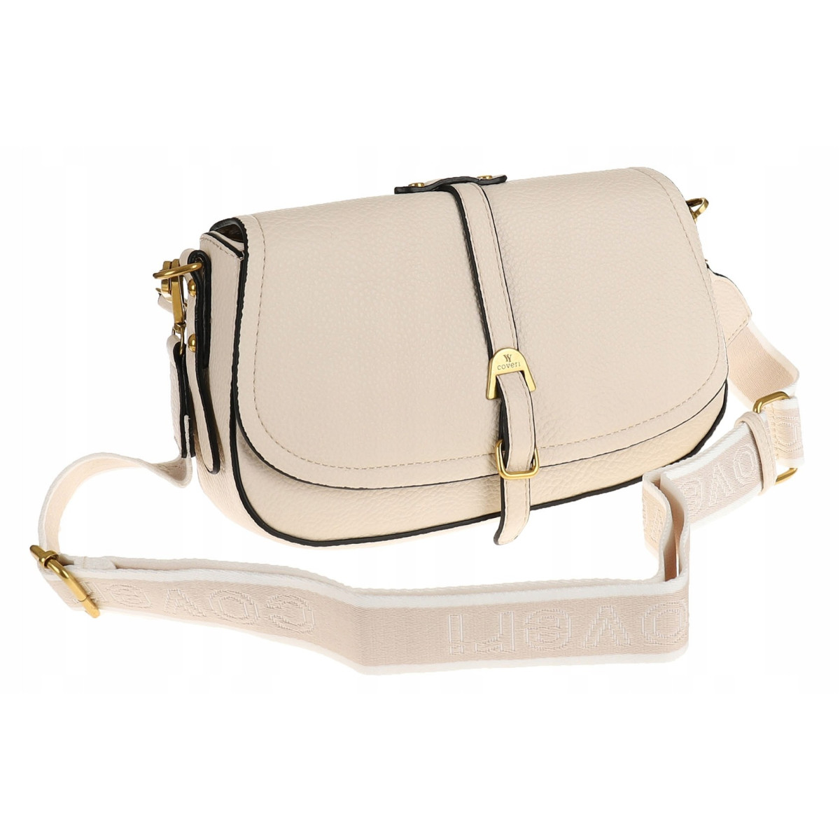 YYcoveri Włoska Marka Torebka Damska Kuferek Listonoszka na Ramę CJL502031 Beige