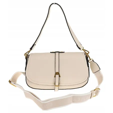 YYcoveri Włoska Marka Torebka Damska Kuferek Listonoszka na Ramę CJL502031 Beige