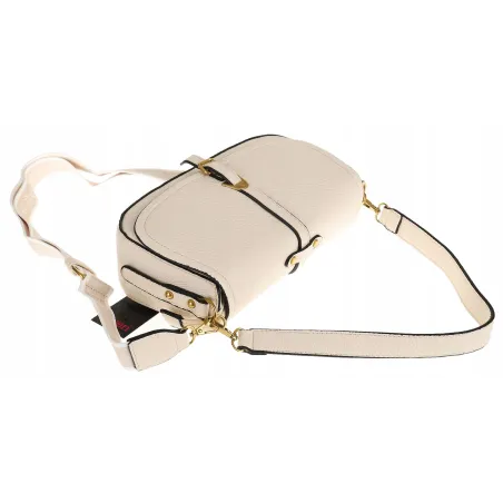 YYcoveri Włoska Marka Torebka Damska Kuferek Listonoszka na Ramę CJL502031 Beige