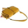 YYcoveri Włoska Marka Torebka Damska Kuferek Listonoszka na Ramę CJL502031 Yellow