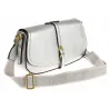 YYcoveri Włoska Marka Torebka Damska Kuferek Listonoszka na Ramę CJL502031 Silver