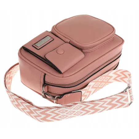 CHARRO Włoska Marka  Torebka Damska Listonoszka Kuferek CH966841 Pink