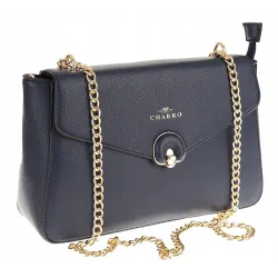 CHARRO Włoska Marka Torebka Damska Listonoszka Kuferek CH667866 Blue