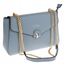 CHARRO Włoska Marka  Torebka Damska Listonoszka Kuferek CH667866 L. Blue