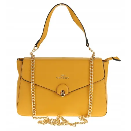CHARRO Włoska Marka  Torebka Damska Listonoszka Kuferek CH667866 Yellow
