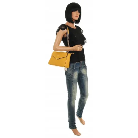 CHARRO Włoska Marka  Torebka Damska Listonoszka Kuferek CH667866 Yellow
