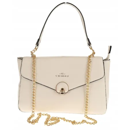 CHARRO Włoska Marka Torebka Damska Listonoszka Kuferek CH667866 Beige