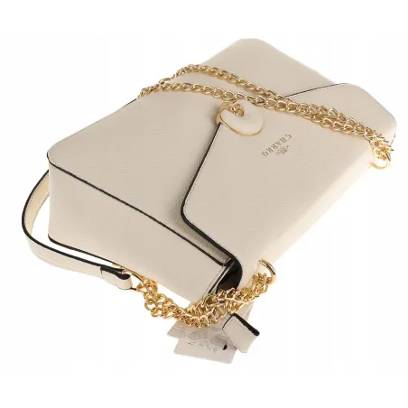 CHARRO Włoska Marka Torebka Damska Listonoszka Kuferek CH667866 Beige