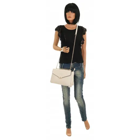 CHARRO Włoska Marka Torebka Damska Listonoszka Kuferek CH667866 Beige