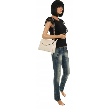 CHARRO Włoska Marka Torebka Damska Listonoszka Kuferek CH667866 Beige