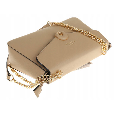 CHARRO Włoska Marka  Torebka Damska Listonoszka Kuferek CH667866 Taupe