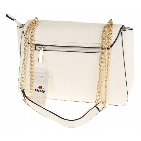 CHARRO Włoska Marka  Torebka Damska Listonoszka Kuferek CH667866 White