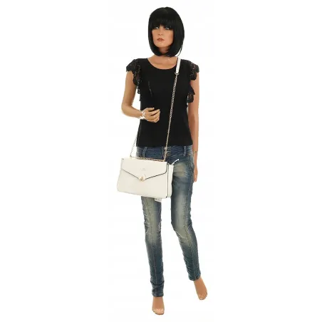 CHARRO Włoska Marka  Torebka Damska Listonoszka Kuferek CH667866 White