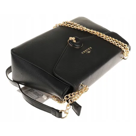 CHARRO Włoska Marka  Torebka Damska Listonoszka Kuferek CH667866 Black